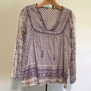 Matta Indian Print Cotton Blouse